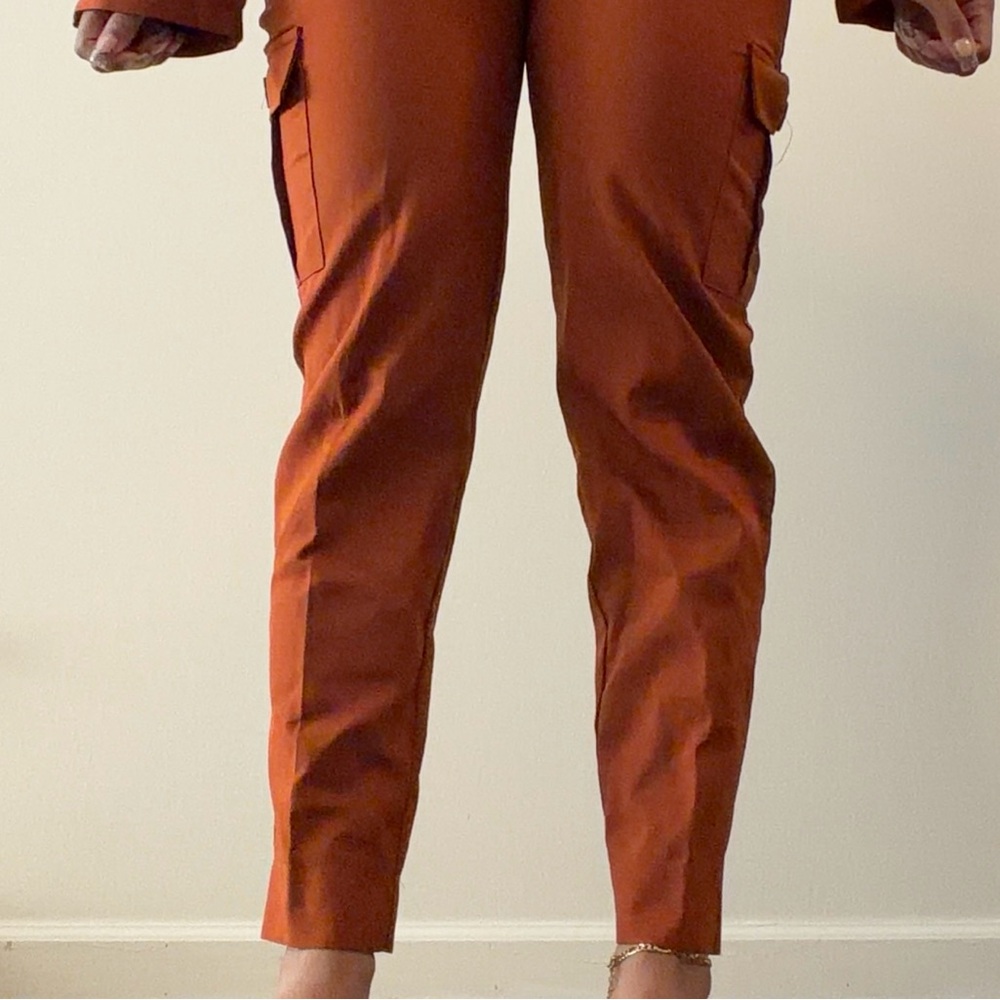 Rust Orange Utility Jumpsuit - Picture 2 of 3